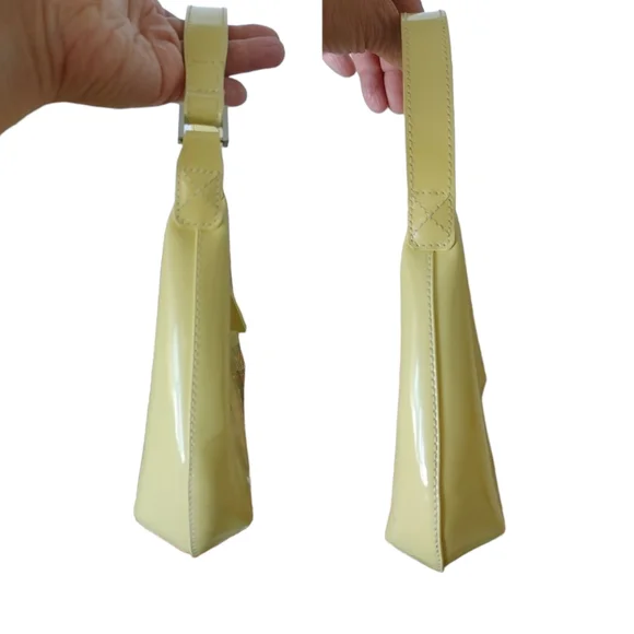 By Far Yellow Patent Leather Amber Small Handbag - Picture 10 of 16